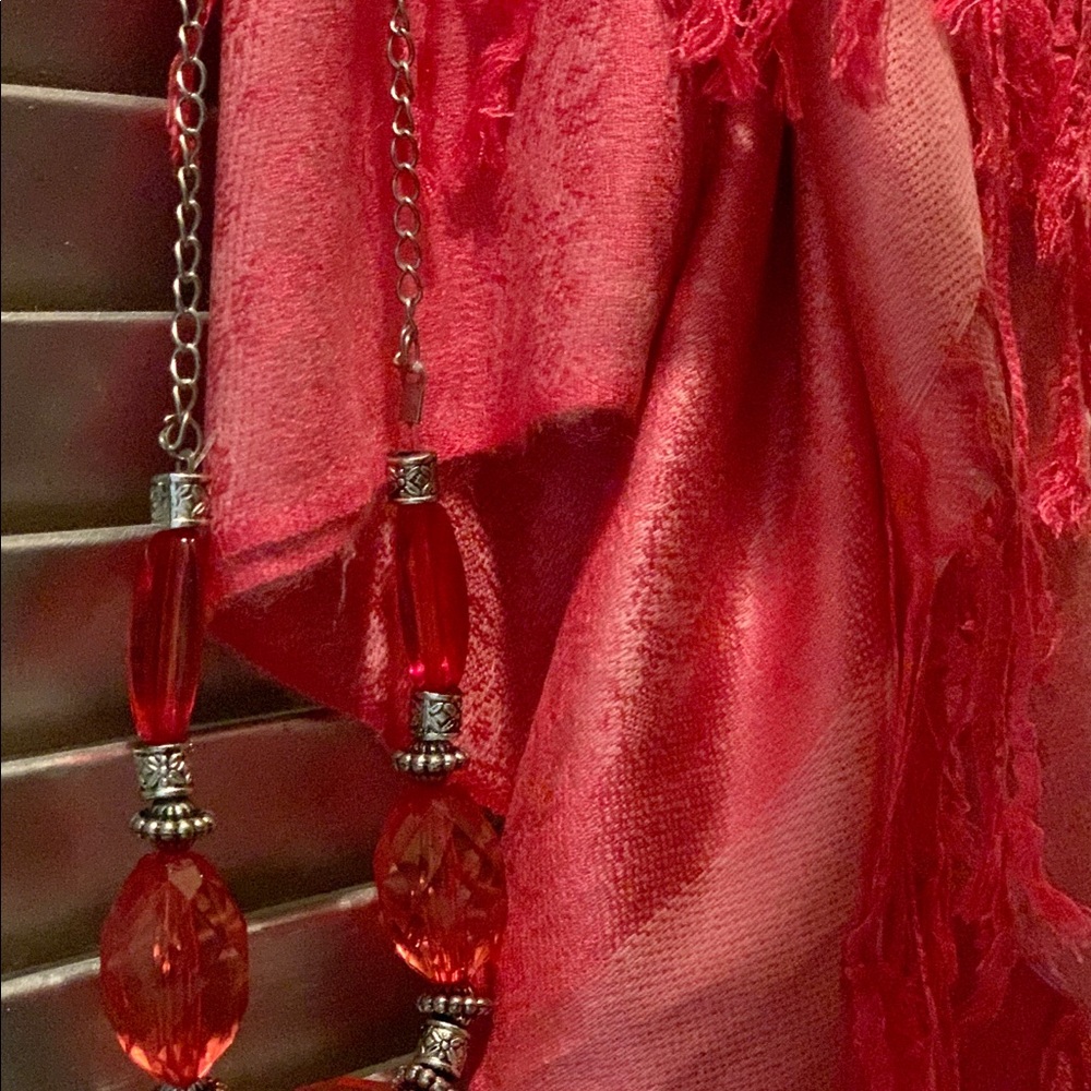 Long Bead Vintage Necklaces (Red & Pink Available)